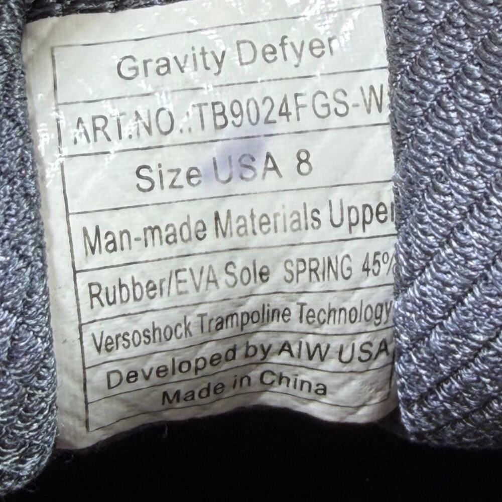 GDefy Women 8 Gray White Walking Sneakers Orthopedic Comfort Casual Shoe - Picture 2 of 8